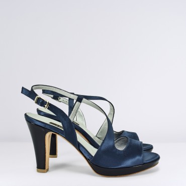sandali raso blu