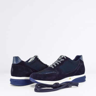 Sneaker in camoscio Col. Blu
