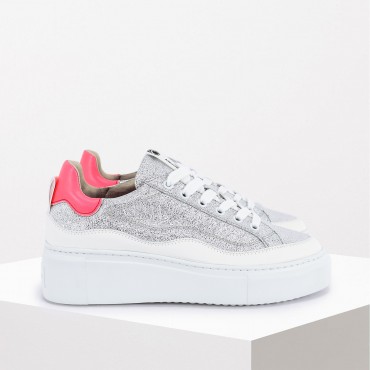 Sneaker in Pelle Col. Bianco Fuxia JANET SPORT - RICCI SHOP
