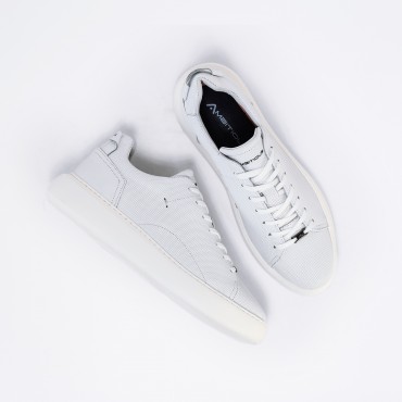 Sneaker in Pelle Col. Bianco