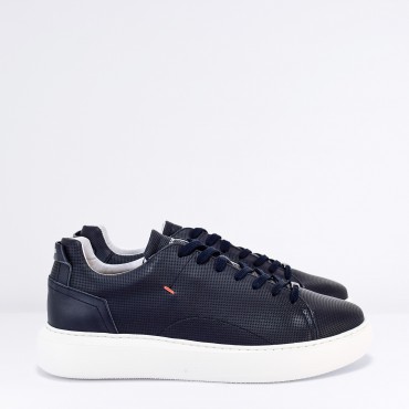 Sneaker in Pelle Col. Blu