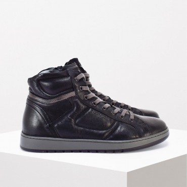 Sneaker in Pelle Col. Nero