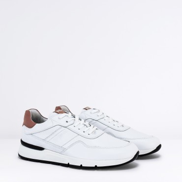 Sneaker in pelle Col. Bianco