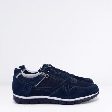 Sneaker in Camoscio Col. Blu