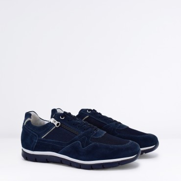 Sneaker in Camoscio Col. Blu