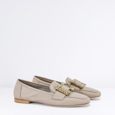 Mocassino in Pelle Col. Beige