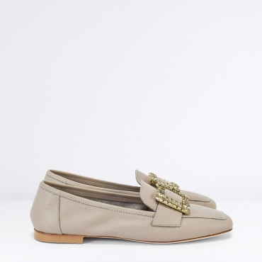 Mocassino in Pelle Col. Beige