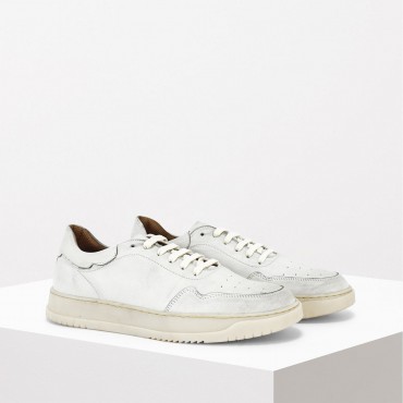 Sneaker in pelle Col. Bianco