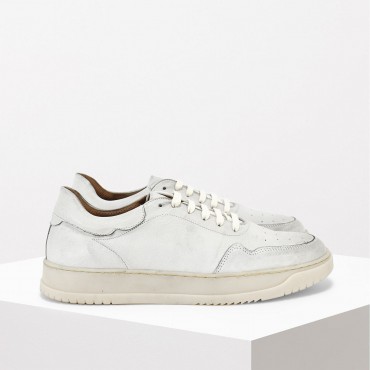 Sneaker in pelle Col. Bianco