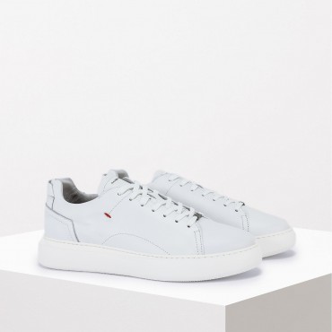 Sneaker in pelle Col. Bianco