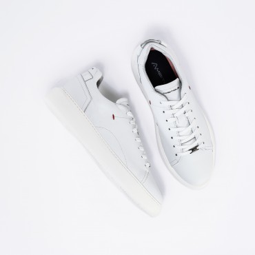 Sneaker in pelle Col. Bianco