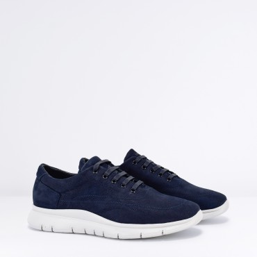 Sneaker in nabuk Col. Blu