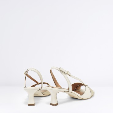 Sandalo in pelle Col. Beige