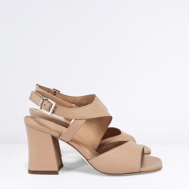 Sandalo in pelle Col. Beige