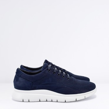 Sneaker in nabuk Col. Blu