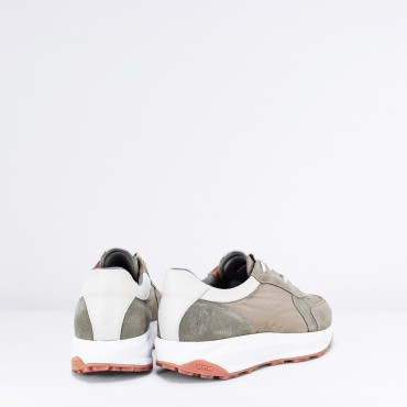 Sneaker Vibram pelle e camoscio Col. Beige