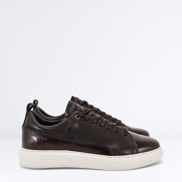 Sneaker in Pelle Col. Marrone