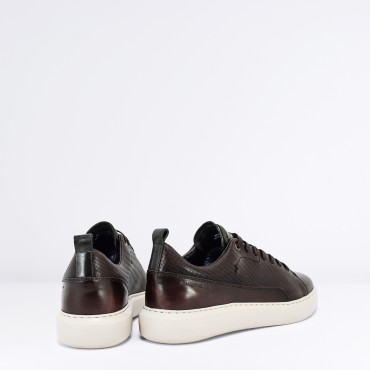 Sneaker in Pelle Col. Marrone