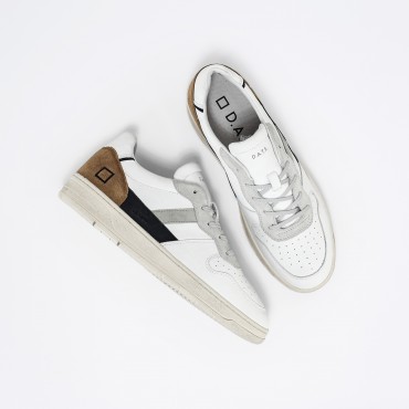 Sneaker Court 2.0 Vintage Col. Bianco Cuoio