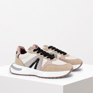 Sneaker Hyde in pelle Col. Beige