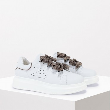 Sneaker Allison in pelle Col. Bianco