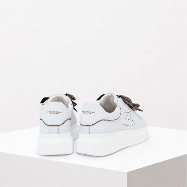 Sneaker Allison in pelle Col. Bianco