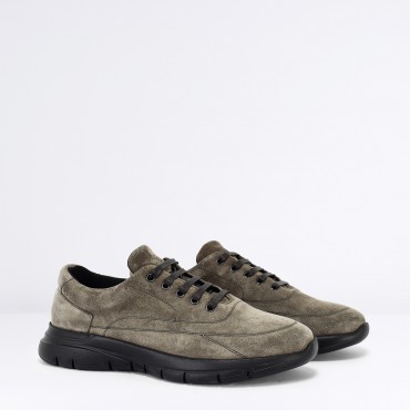 Sneaker in Camoscio Col. Tortora