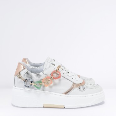 Sneaker in pelle Col. Bianco