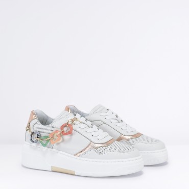 Sneaker in pelle Col. Bianco