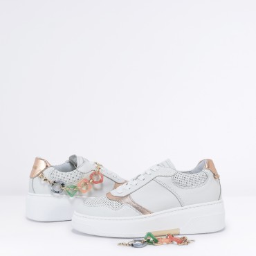 Sneaker in pelle Col. Bianco