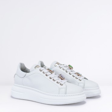 Sneaker in pelle Col. Bianco