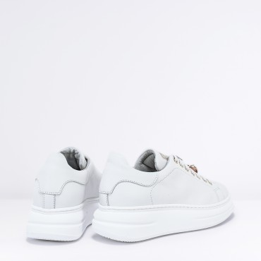 Sneaker in pelle Col. Bianco