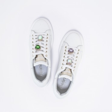 Sneaker in pelle Col. Bianco