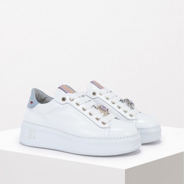 Sneaker in pelle Col. Bianco