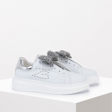 Sneaker in pelle Col. Bianco