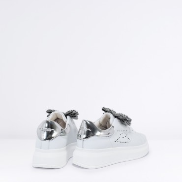 Sneaker in pelle Col. Bianco