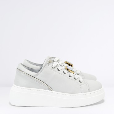 Sneaker in pelle Col. Bianco