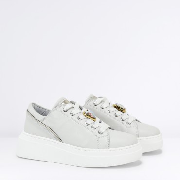 Sneaker in pelle Col. Bianco