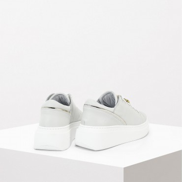 Sneaker in pelle Col. Bianco