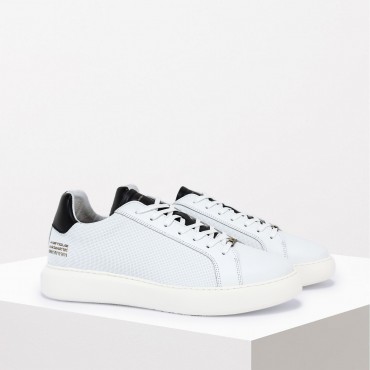 Sneaker in Pelle Col. Bianco Nero