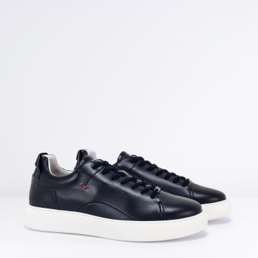 Sneaker in Pelle Col. Blu