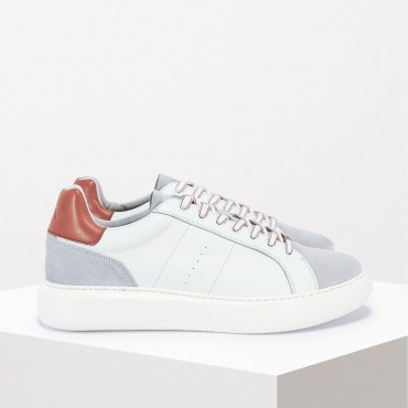 Sneaker in Pelle Col. Bianco Cuoio