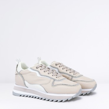 Sneaker in pelle Col. Nude