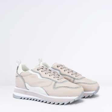 Sneaker in pelle Col. Nude