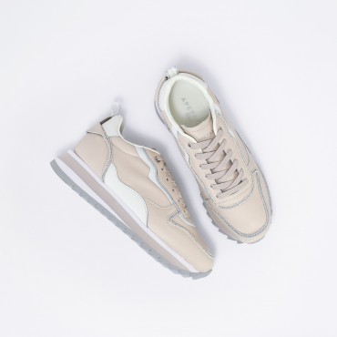 Sneaker in pelle Col. Nude