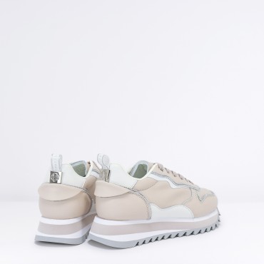 Sneaker in pelle Col. Nude