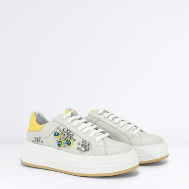 Sneaker in Pelle Col. Bianco