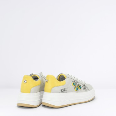 Sneaker in Pelle Col. Bianco