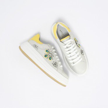 Sneaker in Pelle Col. Bianco