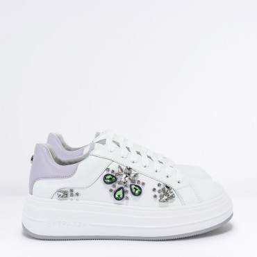 Sneaker in Pelle Col. Bianco